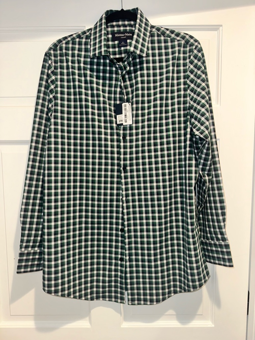 Mizzen+Main Men’s Green Plaid Button-Down Shirt